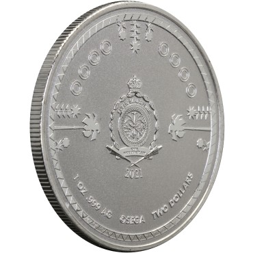 Срібна монета 1oz Їжак Сонік 30 Років 2 долара 2021 Ніуе