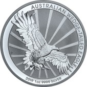 Серебряная монета 1oz Клинохвостый Орел 1 доллар 2019 Австралия