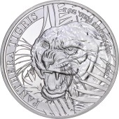 Серебряная монета 1oz Тигр (Panthera Tigris) 500 кип 2021 Лаос