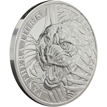 Срібна монета 1oz Тигр Panthera Tigris 500 кіп 2021 Лаос