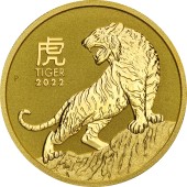Золотая монета 1oz Год Тигра 100 долларов 2022 Австралия