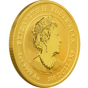 Золотая монета 1oz Год Тигра 100 долларов 2022 Австралия