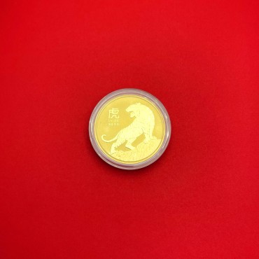 Золотая монета 1oz Год Тигра 100 долларов 2022 Австралия