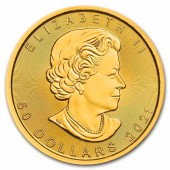 Золотая монета 1oz Кленовый Лист 50 долларов 2021 Канада