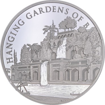 Срібний раунд 1oz 7 Чудес Світу: Висячі Сади Вавилона 10 шекелів США