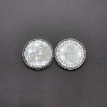 Серебряный раунд 1oz 7 Чудес Света: Висячие Сады Вавилона 10 шекелей США