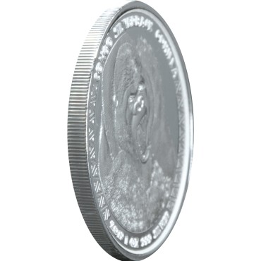 Срібна монета 1oz Сільвербек Горила 5000 франків КФА 2019 Конго