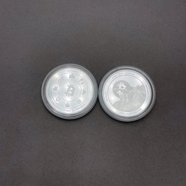 Серебряный раунд 1oz Биткоин "BitPay" США