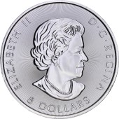 Серебряная монета 1,5oz Белый Сокол 8 долларов 2016 Канада
