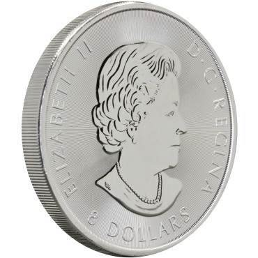 Серебряная монета 1,5oz Белый Сокол 8 долларов 2016 Канада