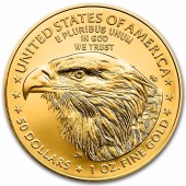 Золотая монета 1oz Американский Орел 50 долларов 2021 США (Тип 2)