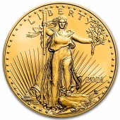 Золотая монета 1oz Американский Орел 50 долларов 2021 США (Тип 2)