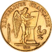 Золотая монета 20 франков 1896 Франция