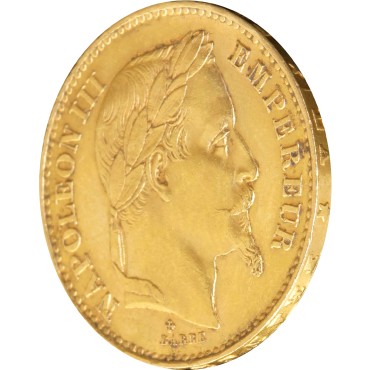 Золота монета Наполеон III 20 франків 1869 Франція