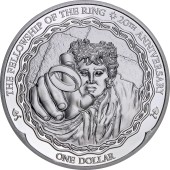 Срібна монета 1oz Володар Перстнів: Фродо 1 долар 2021 Нова Зеландія