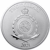 Серебряная монета 1oz Звездные Войны: Мандалорец 2 доллара 2021 Ниуэ
