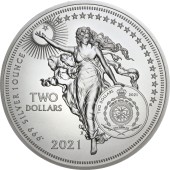 Серебряная монета 1oz Иконы Инноваций: Леонардо да Винчи 2 доллара 2021 Ниуэ