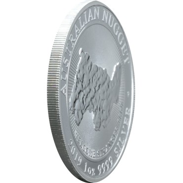 Серебряная монета 1oz Австралийский Самородок 1 доллар 2019 Австралия