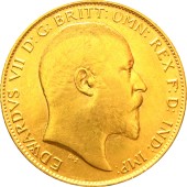 Золотая монета 1/2 Соверена "Полсоверена" 1910 Великобритания
