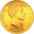 Золотая монета Альфонсо XII 25 песет 1878 Испания
