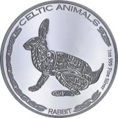 Серебряная монета 1oz Кролик серия "Кельтские животные" 500 франков КФА 2021 Чад
