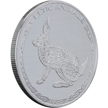 Серебряная монета 1oz Кролик серия "Кельтские животные" 500 франков КФА 2021 Чад