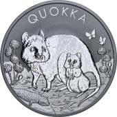 Срібна монета 1oz Австралійська Квока 1 долар 2021 Австралія