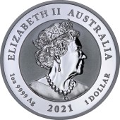 Серебряная монета 1oz Австралийская Квокка 1 доллар 2021 Австралия