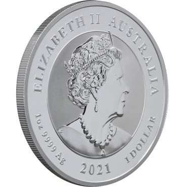 Срібна монета 1oz Австралійська Квока 1 долар 2021 Австралія