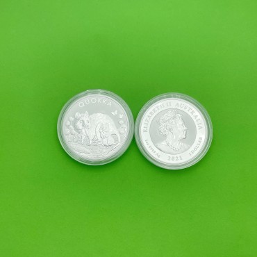 Срібна монета 1oz Австралійська Квока 1 долар 2021 Австралія