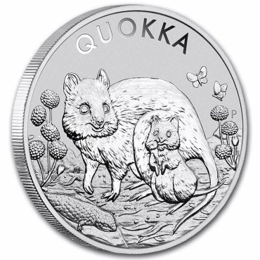 Срібна монета 1oz Австралійська Квока 1 долар 2021 Австралія