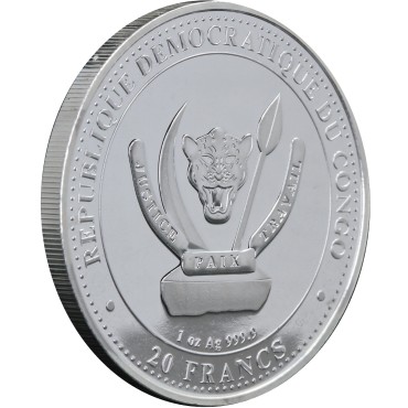 Срібна монета 1oz Археоптерікс 20 франків 2021 Конго