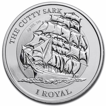 Срібний раунд 1oz Катті Сарк 1 Роял 2021 Британськая Територія Індійського Океану