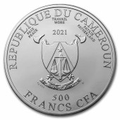 Серебряная монета Климт "Младенец" 500 франков КФА 2021 Камерун (цветная)