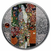 Серебряная монета Климт "Танцовщица" 500 франков КФА 2021 Камерун (цветная)
