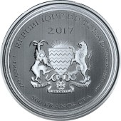Серебряная монета 1oz Палестинский Желтый Скорпион 500 франков КФА 2017 Чад