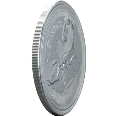 Срібна монета 1oz Палестинський Жовтий Скорпіон 500 франків КФА 2017 Чад