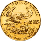 Золота монета 1/4oz Американський Орел 10 доларів 1986 США