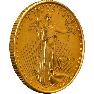 Золота монета 1/4oz Американський Орел 10 доларів 1986 США