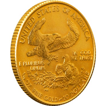 Золота монета 1/4oz Американський Орел 10 доларів 1986 США