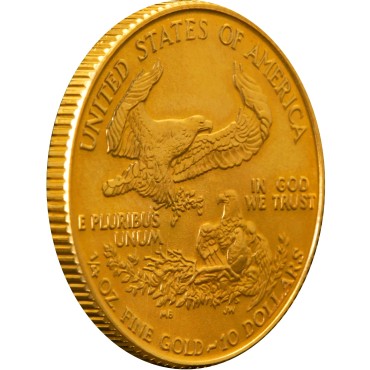 Золота монета 1/4oz Американський Орел 10 доларів 1986 США