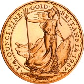Золотая монета 1/4oz Британия 25 английских фунтов 1987 Великобритания