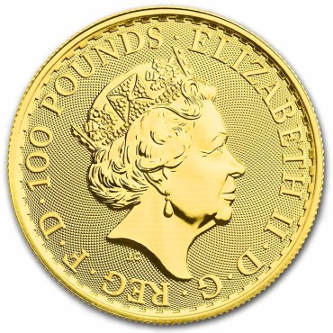 Золотая монета 1oz Британия 100 английских фунтов 2022 Великобритания