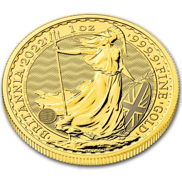 Золотая монета 1oz Британия 100 английских фунтов 2022 Великобритания