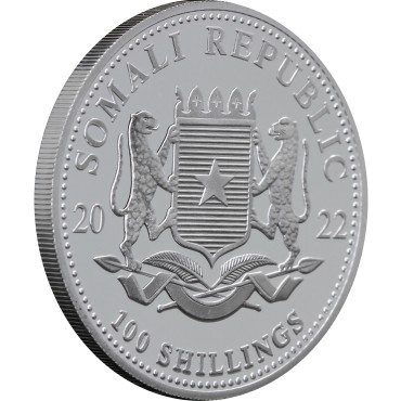 Срібна монета 1oz Слон 100 шилінгів 2022 Сомалі