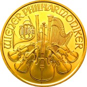 Золота монета 1/4oz Віденська Філармонія 500 шилінгів 1997 Австрія