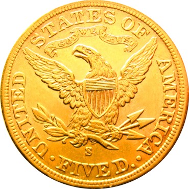 Золота монета Американський Орел 5 доларів 1903 США