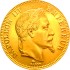 Золота монета Наполеон III 100 франків 1864 Франція