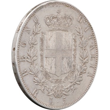 Срібна монета 5 лір 1870,1872,1874,1875,1876 Італія