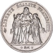 Срібна монета 5 франків 1849,1873,1877 Франція